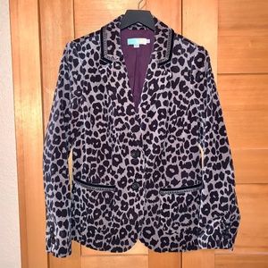 EUC - Boden Animal Print Blazer -sz 10